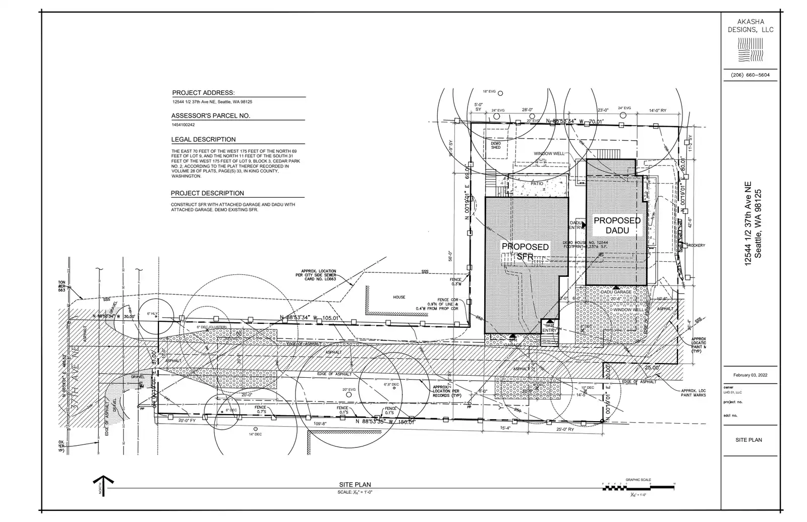 Site plan for 12542 37th Ave NE