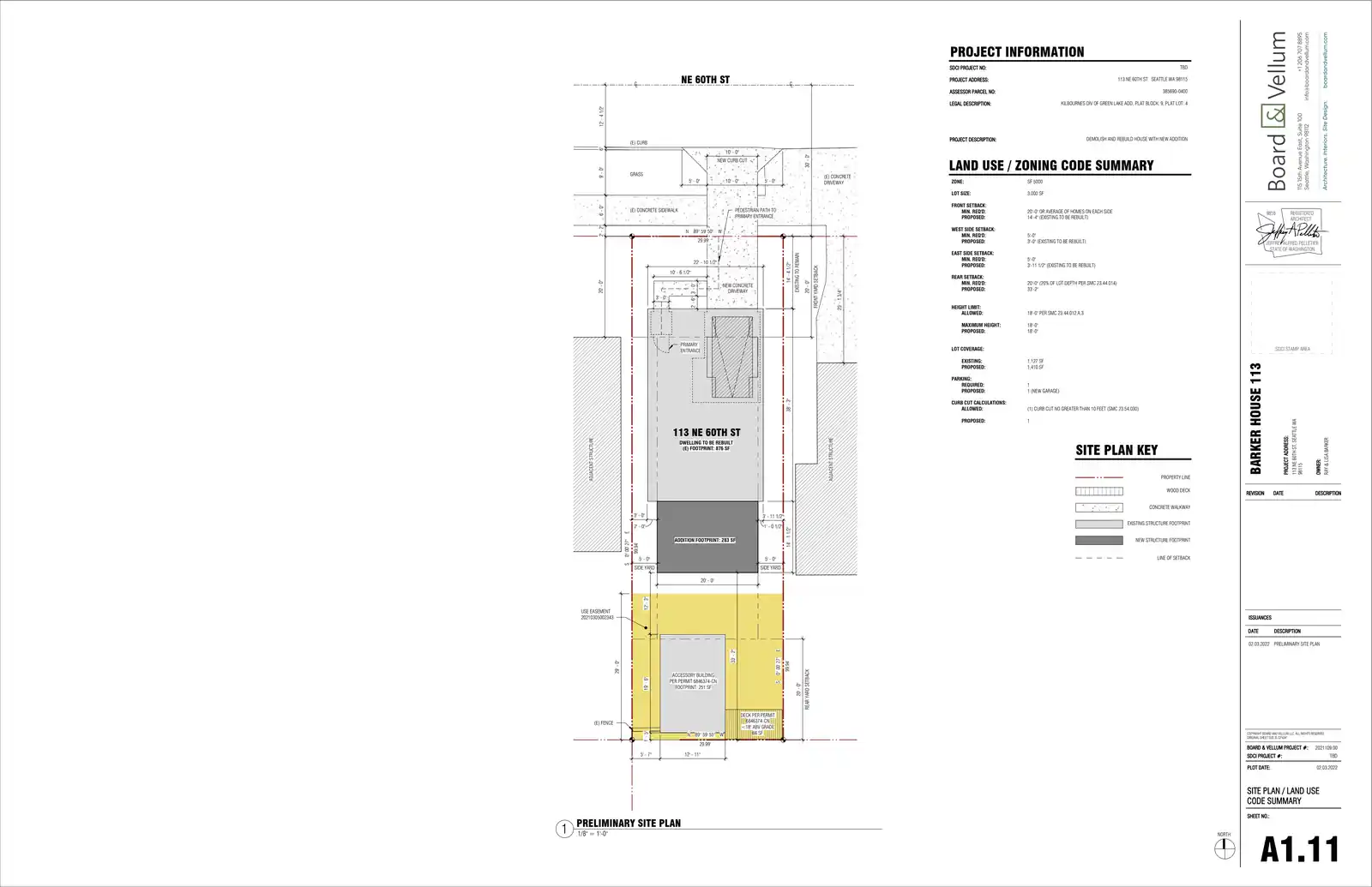Site plan for 113 NE 60th St