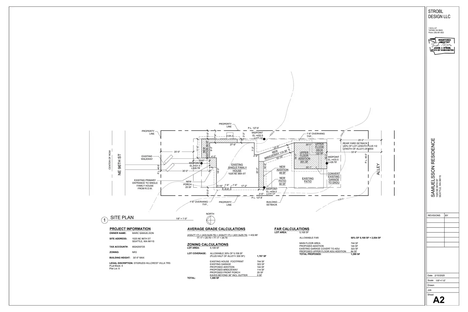 Site plan for 1025 NE 96th St