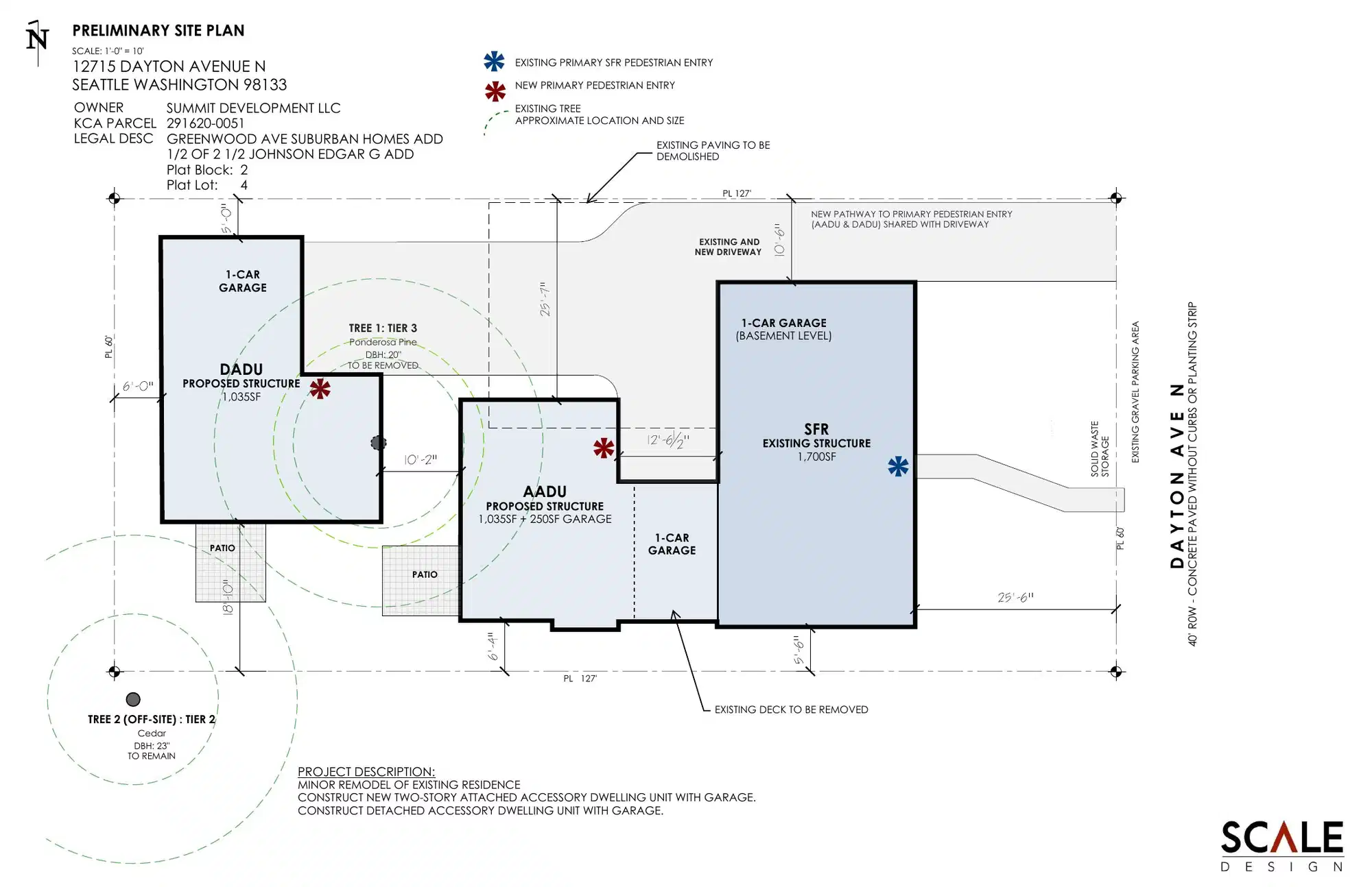 Site plan for 12715 Dayton Ave N