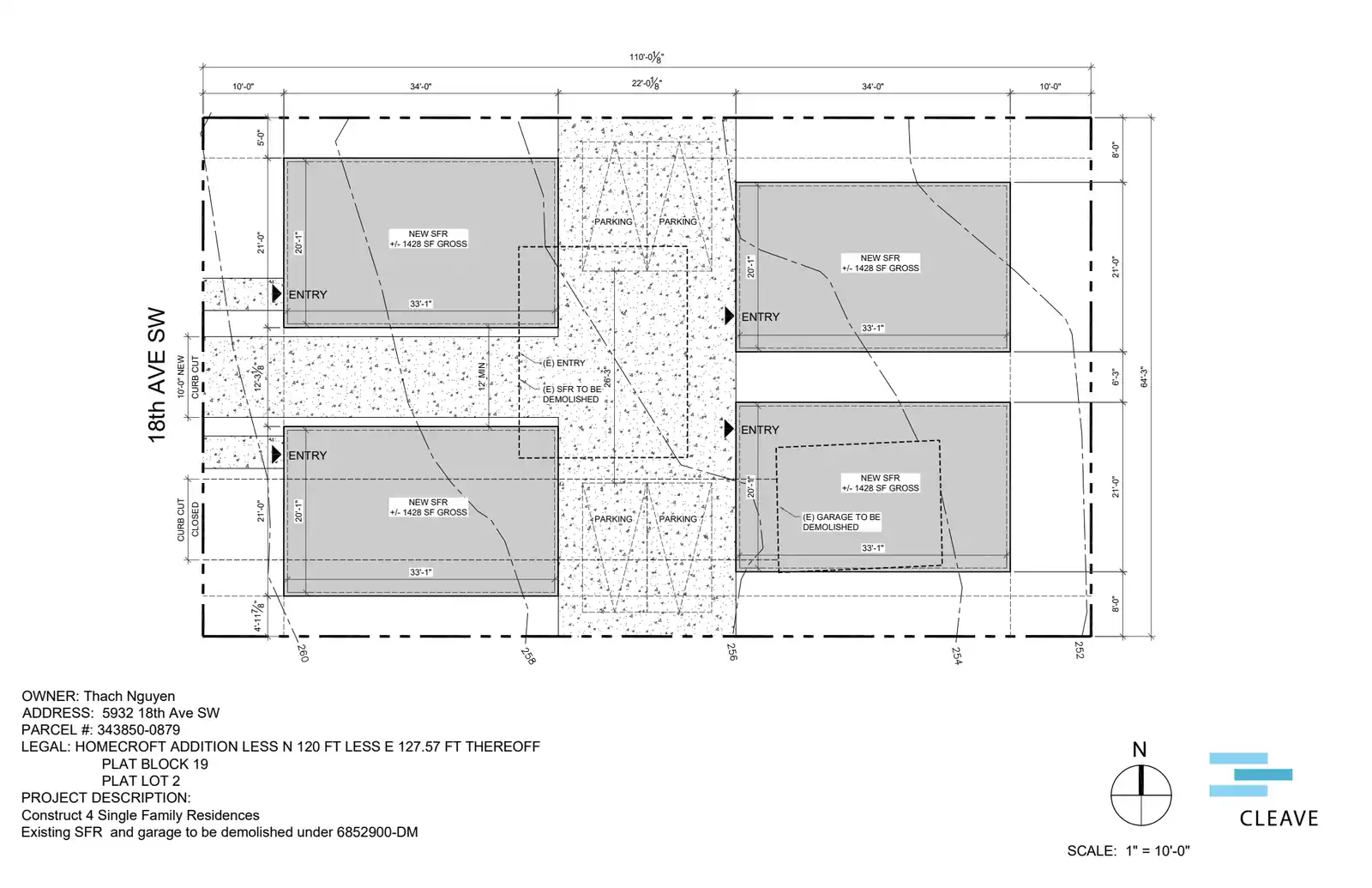 Site plan for 5934 18th Ave SW