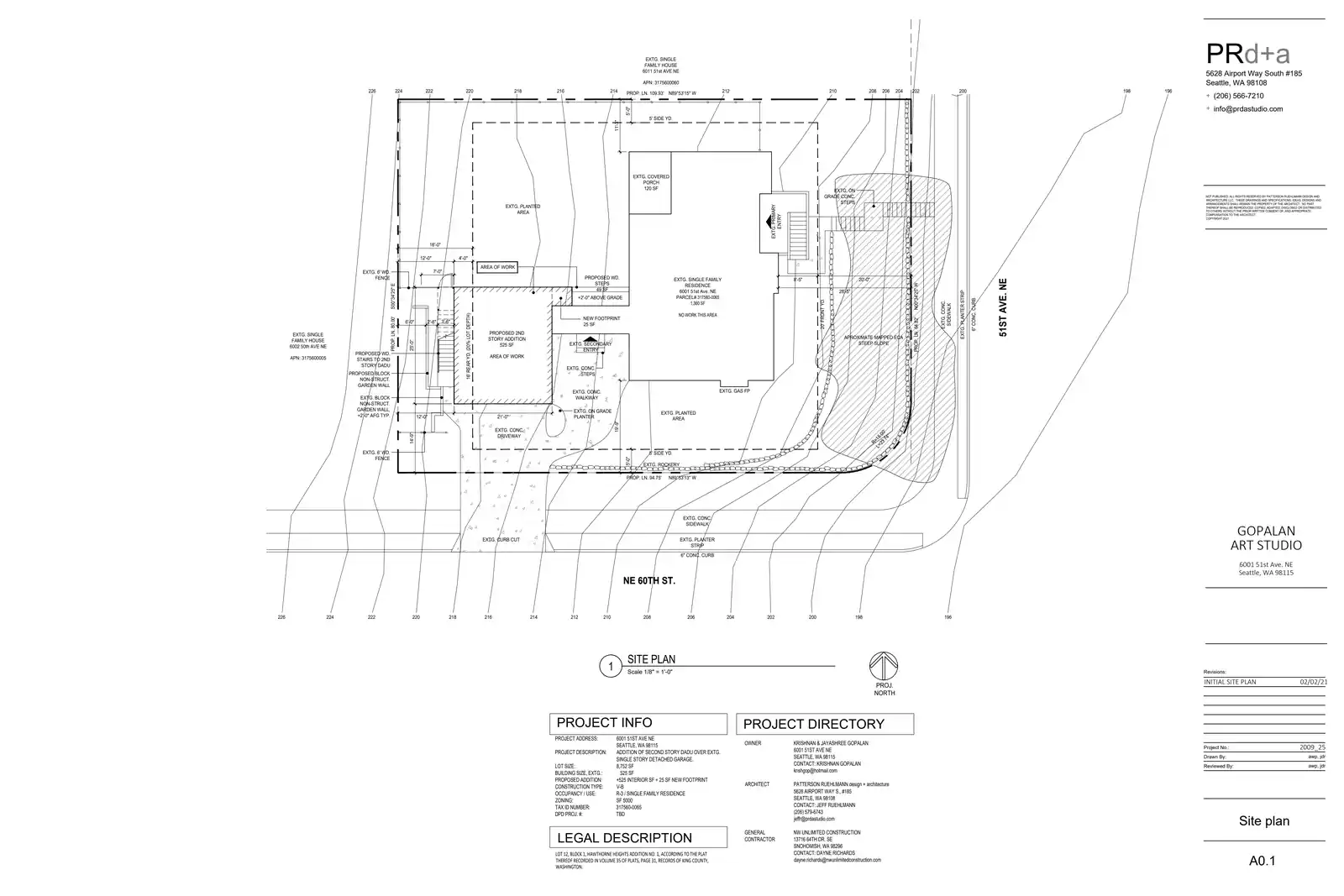 Site plan for 6001 51st Ave NE
