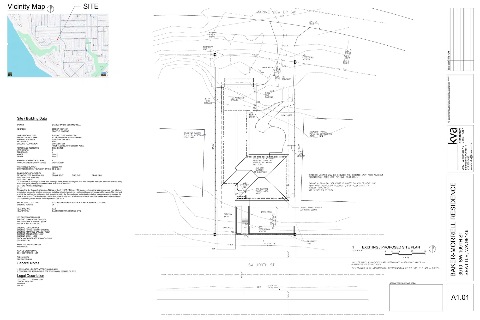 Site plan for 3910 SW 109th St