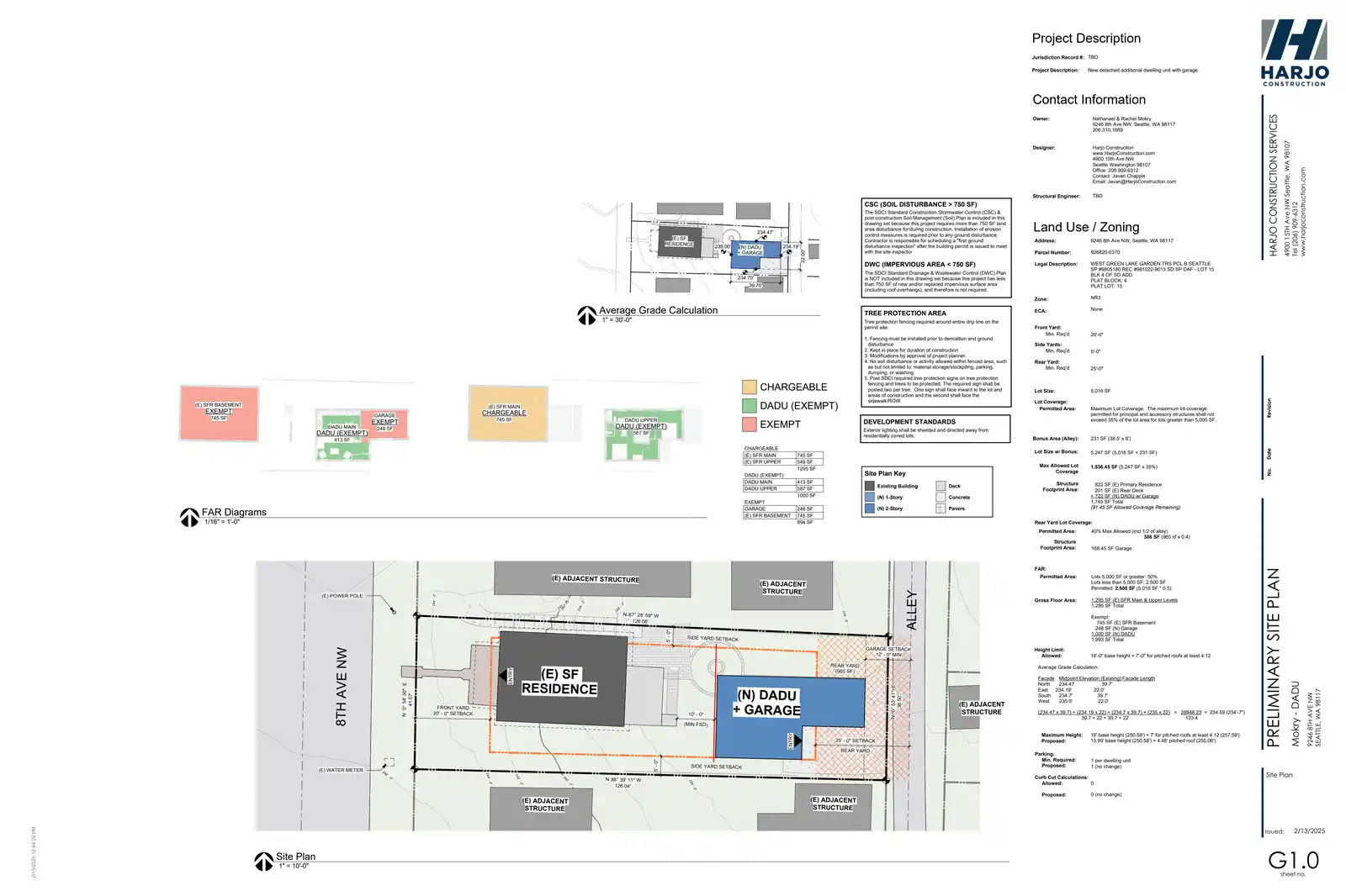 Site plan for 9244 8th Ave NW