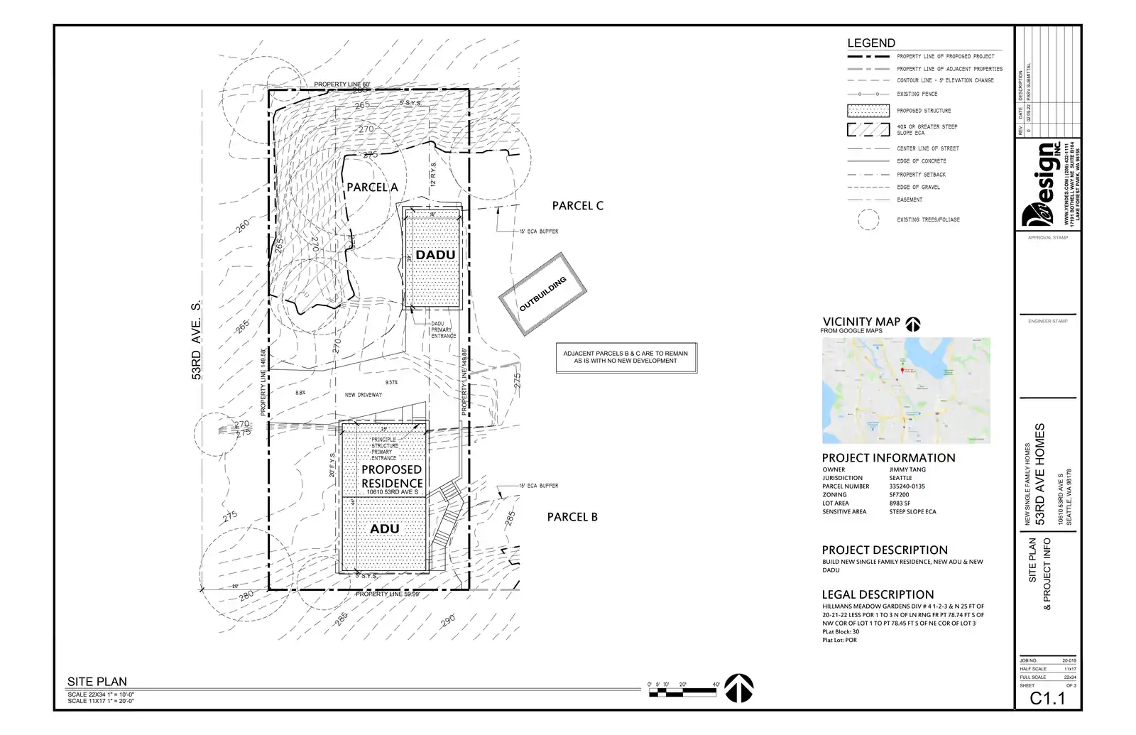 Site plan for 10610 53rd Ave S