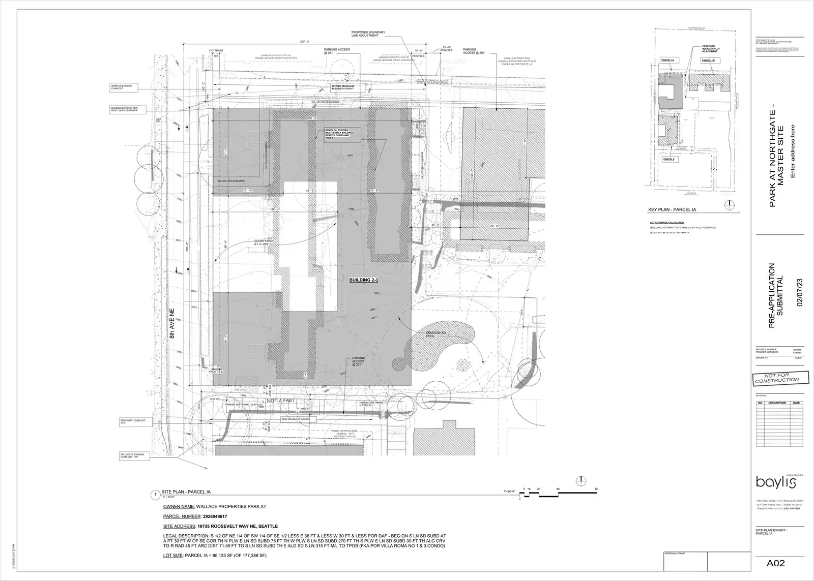Site plan for 10735 Roosevelt Way NE