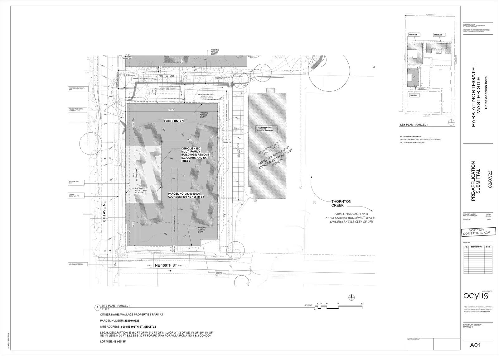 Site plan for 800 NE 106th St
