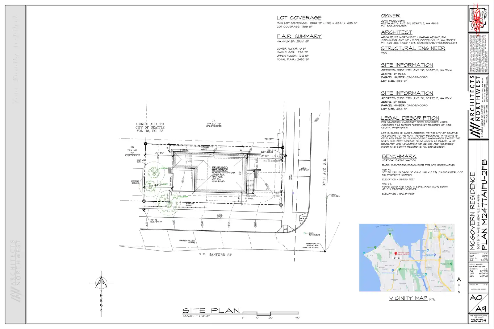 Site plan for 3057 37th Ave SW