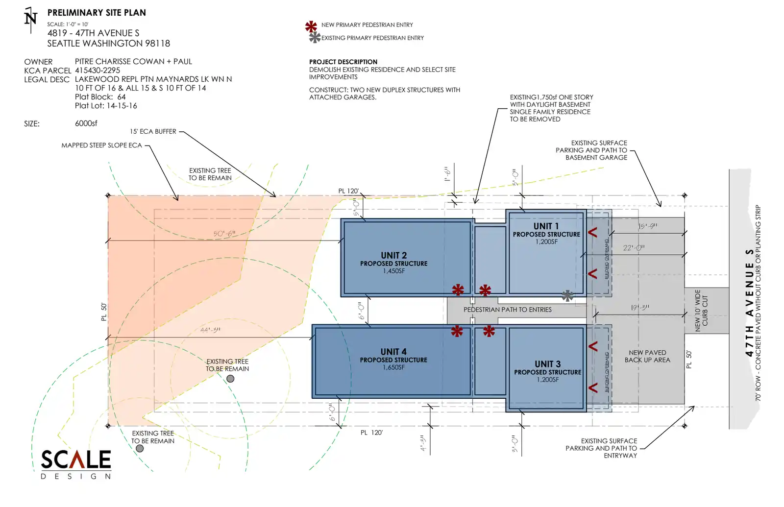 Site plan for 4819 47th Ave S
