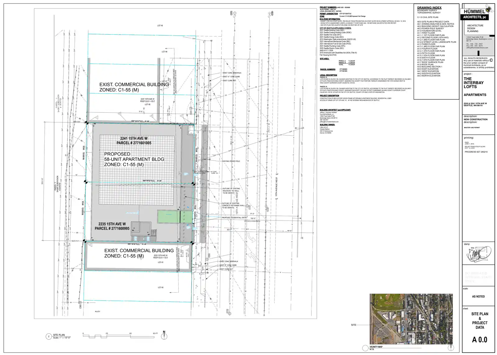 Site plan for 2235 15th Ave W