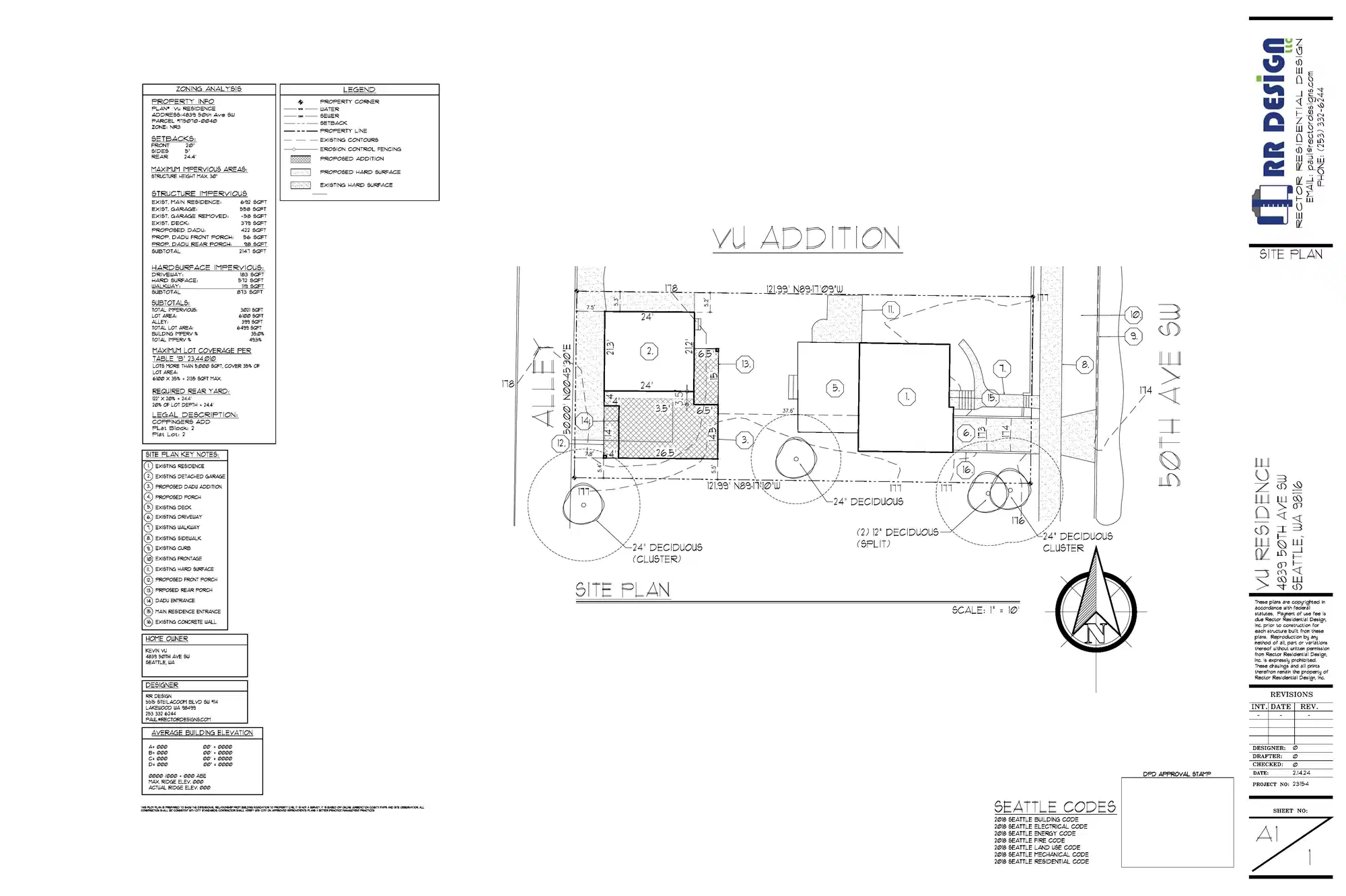 Site plan for 4837 50th Ave SW