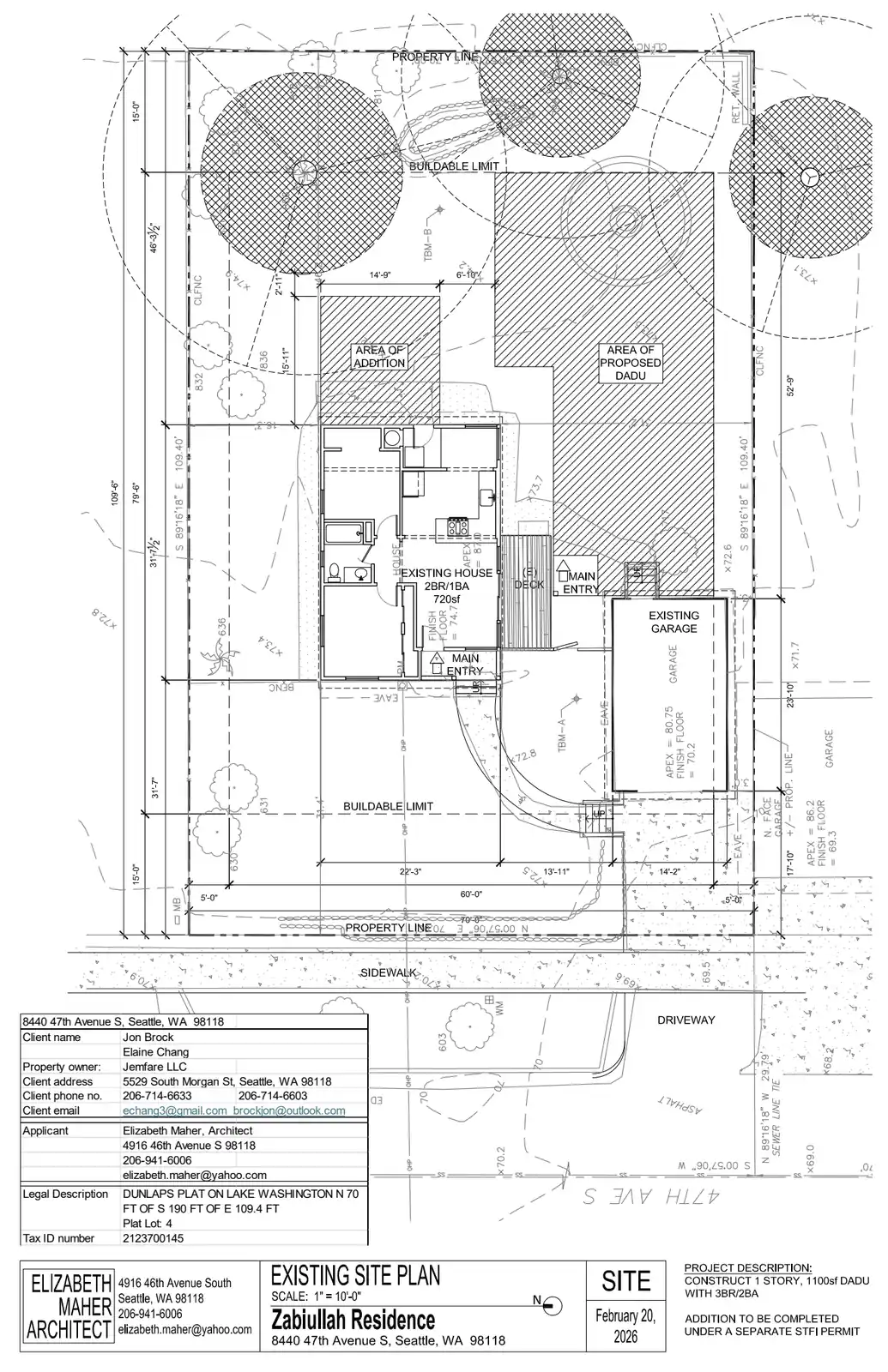 Site plan for 8438 47th Ave S