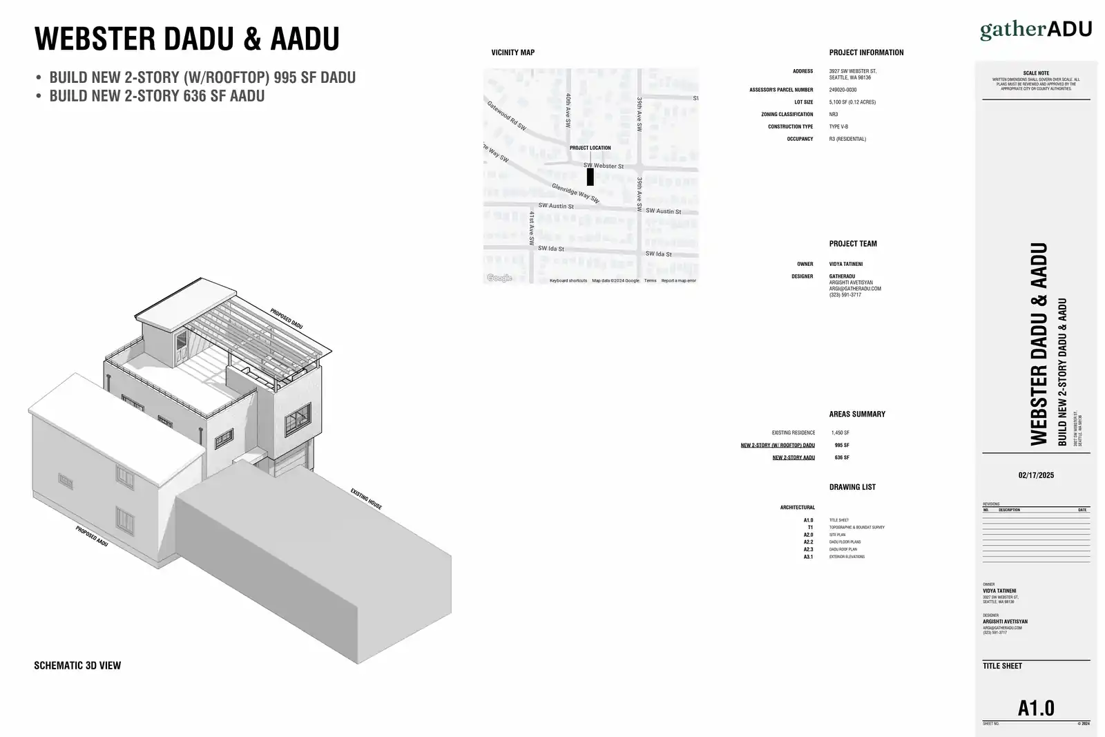 Site plan for 3927 SW Webster St