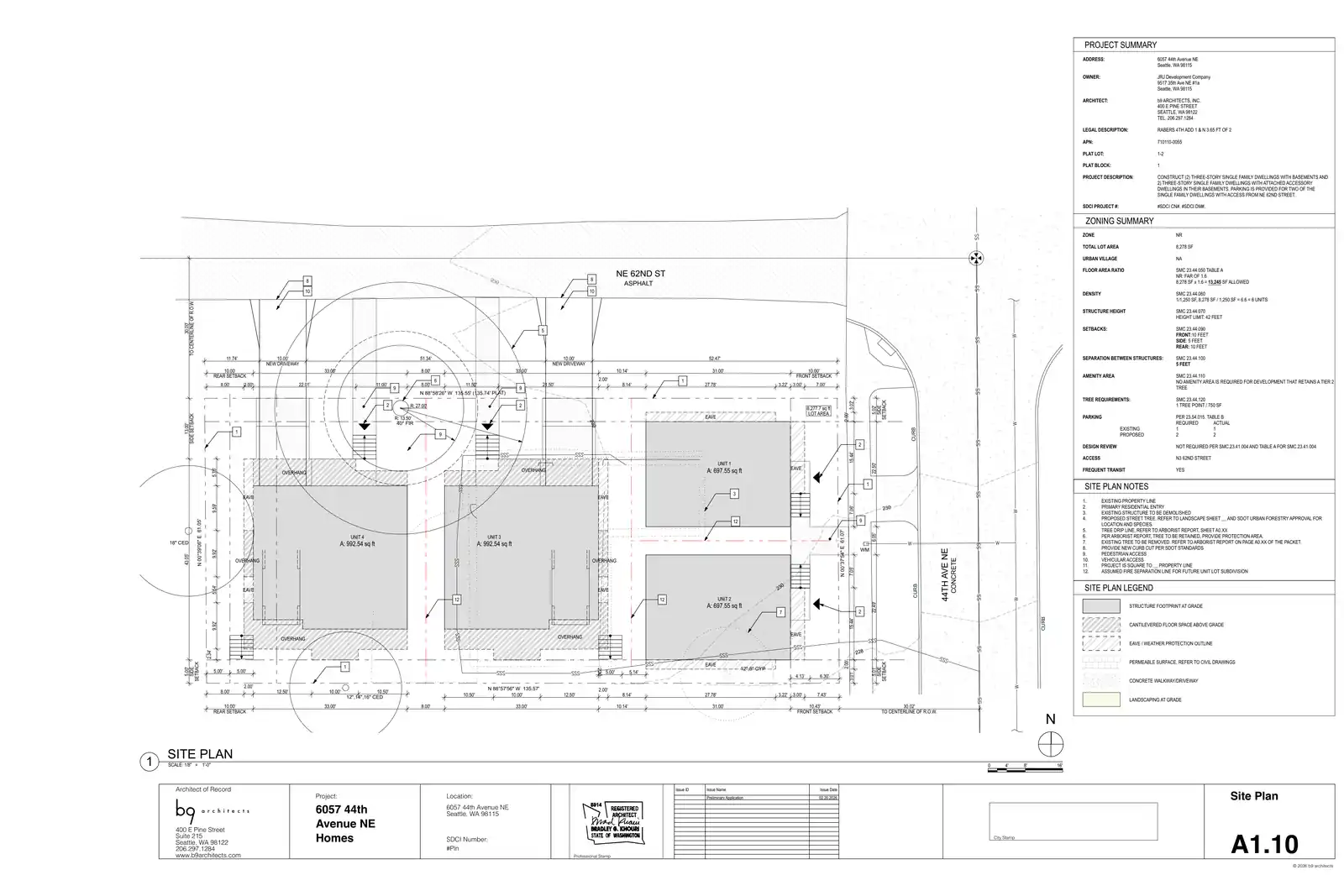 Site plan for 6057 44th Ave NE