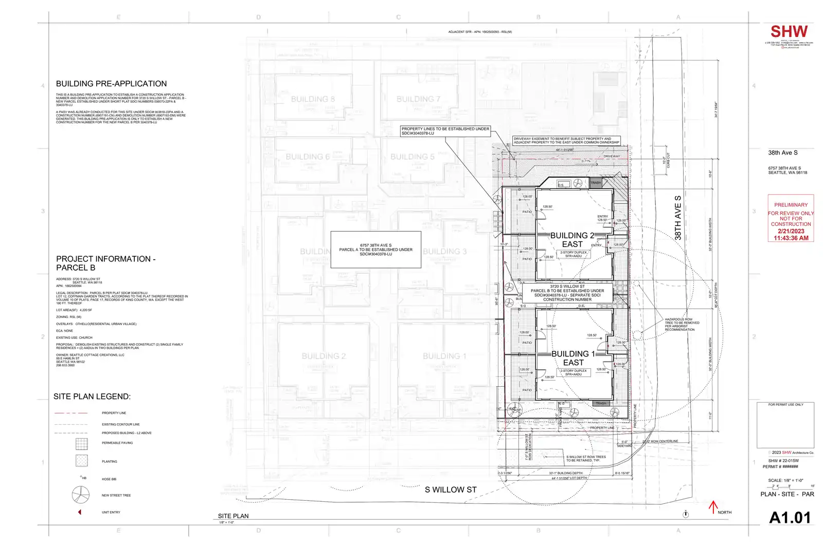Site plan for 3720 S Willow St