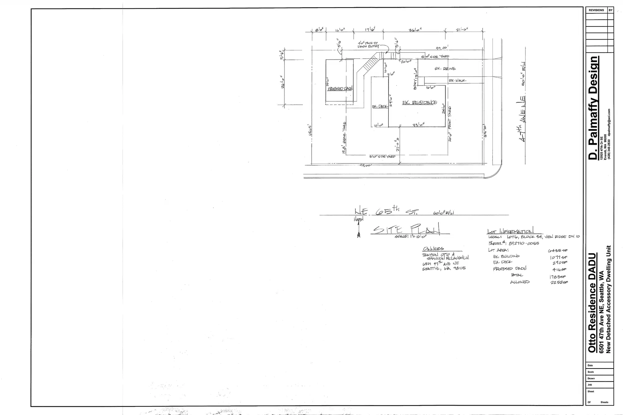 Site plan for 6503 47th Ave NE