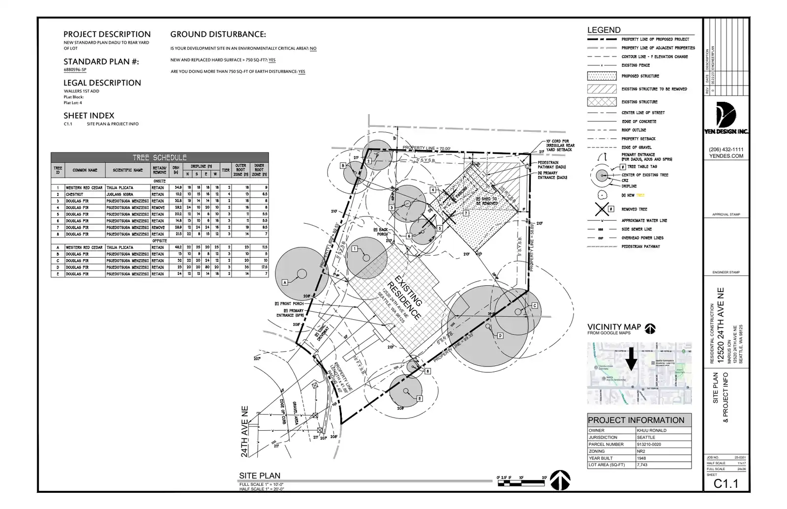 Site plan for 12522 24th Ave NE