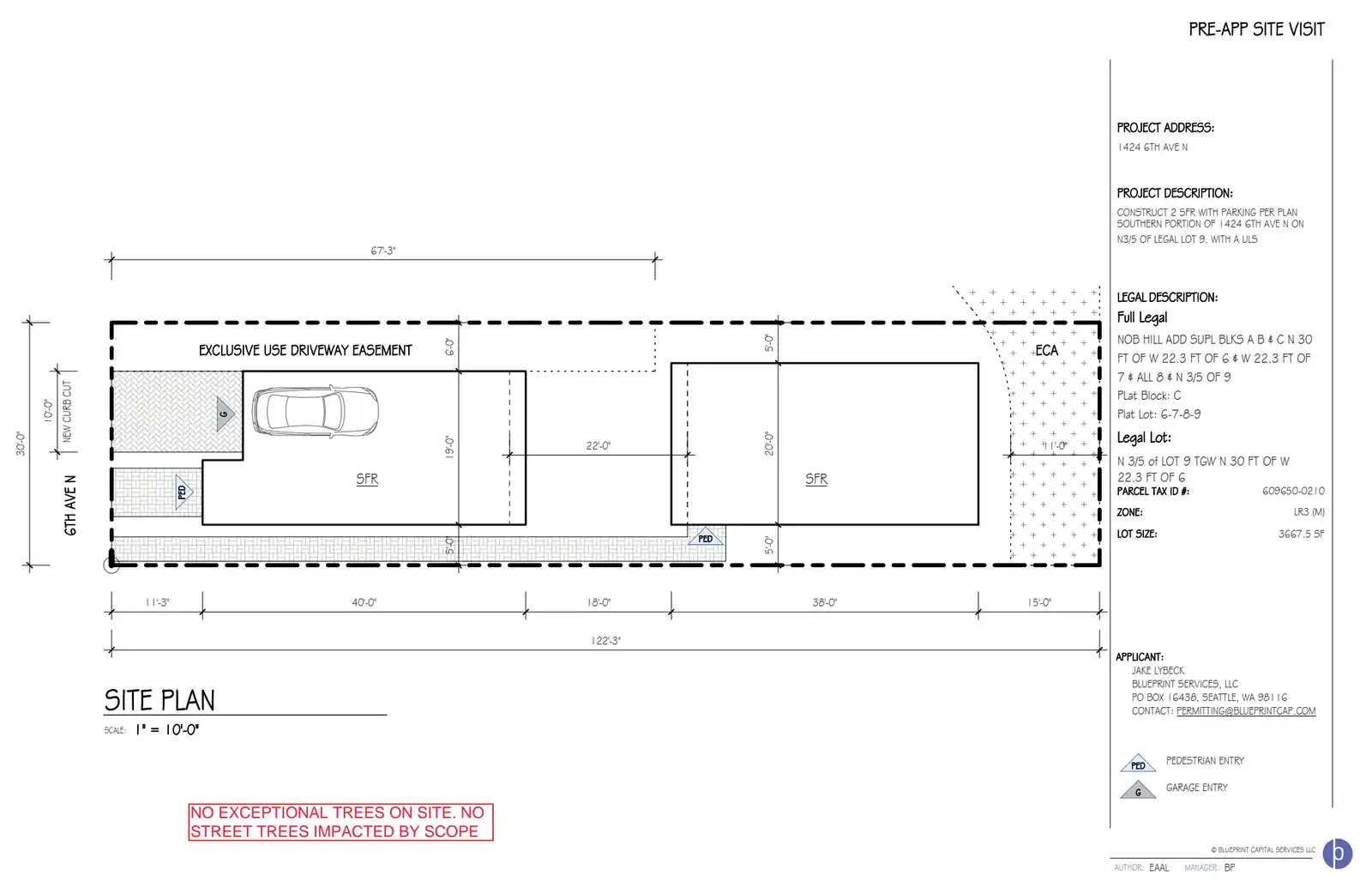 Site plan for 1424 6th Ave N