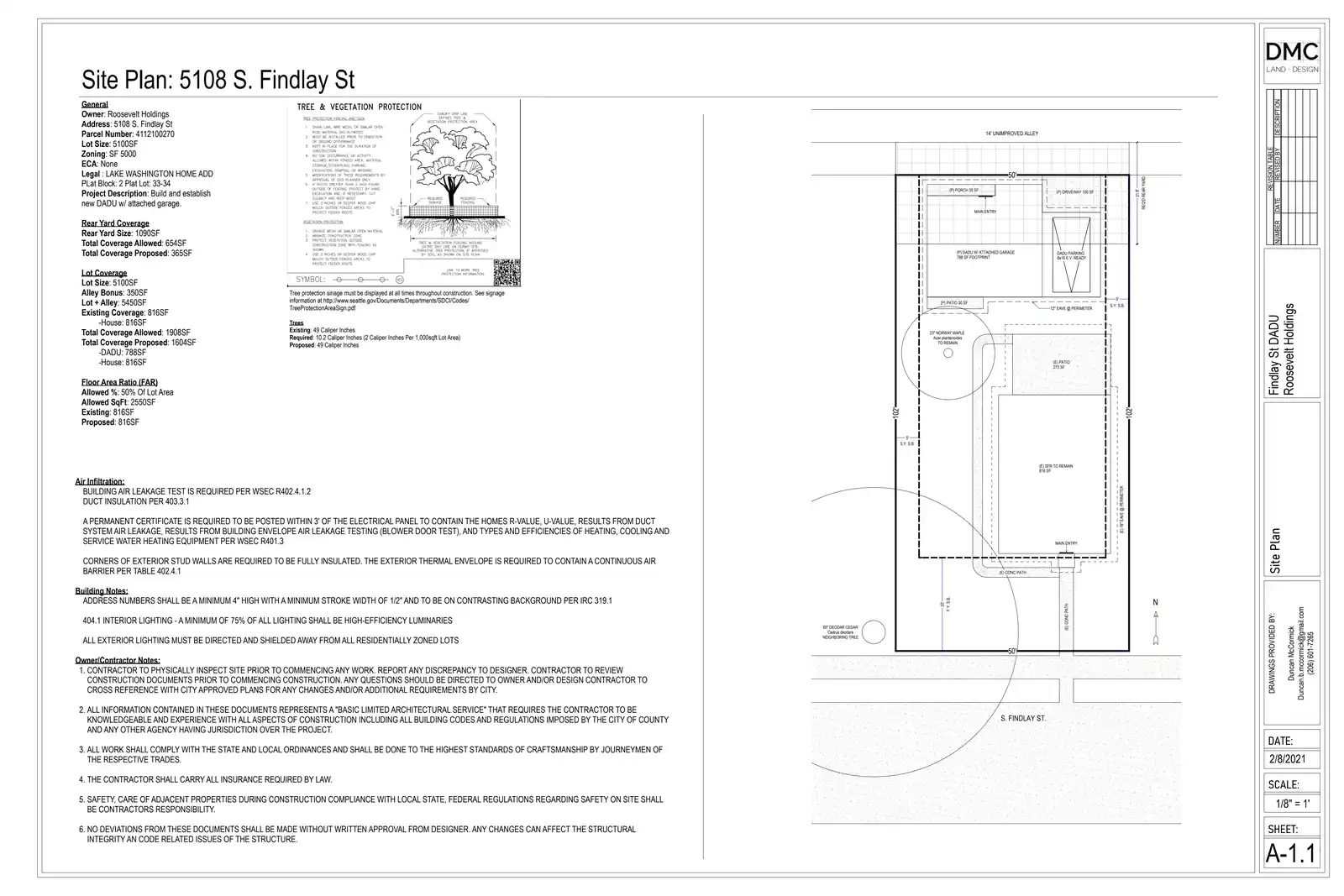 Site plan for 5108 S Findlay St