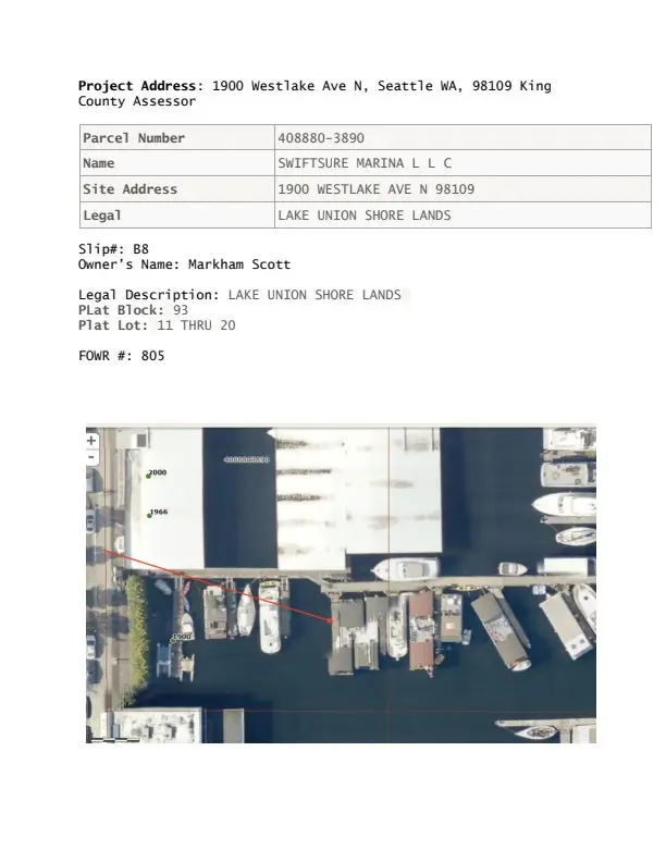 Site plan for 1900 Westlake Ave N
