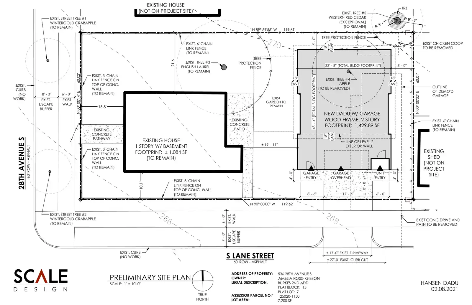 Site plan for 536 28th Ave S