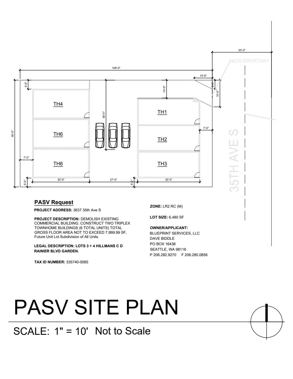 Site plan for 3638 34th Ave S