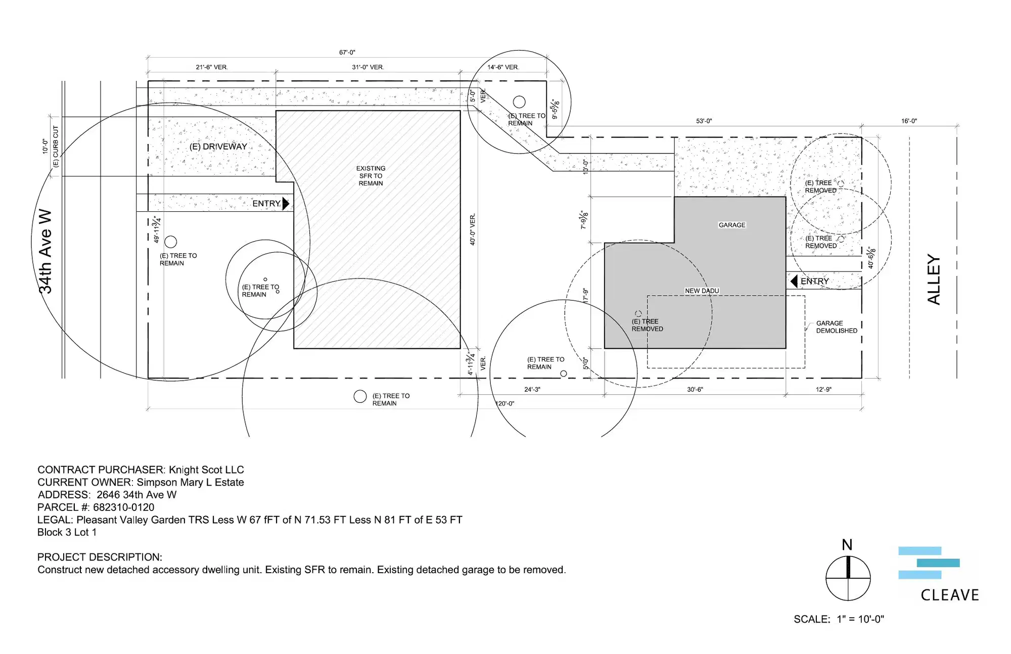 Site plan for 2644 34th Ave W