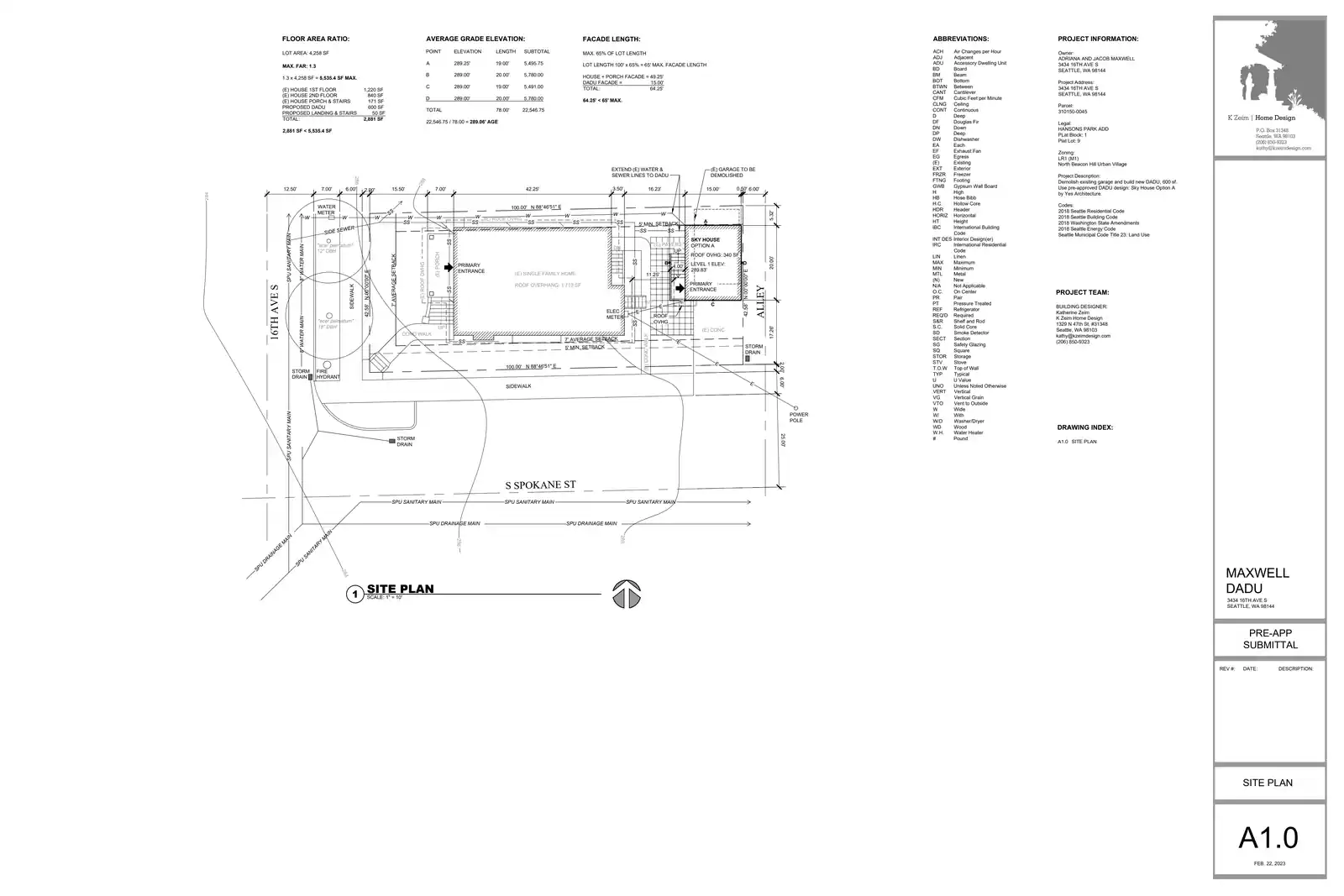 Site plan for 3434 16th Ave S