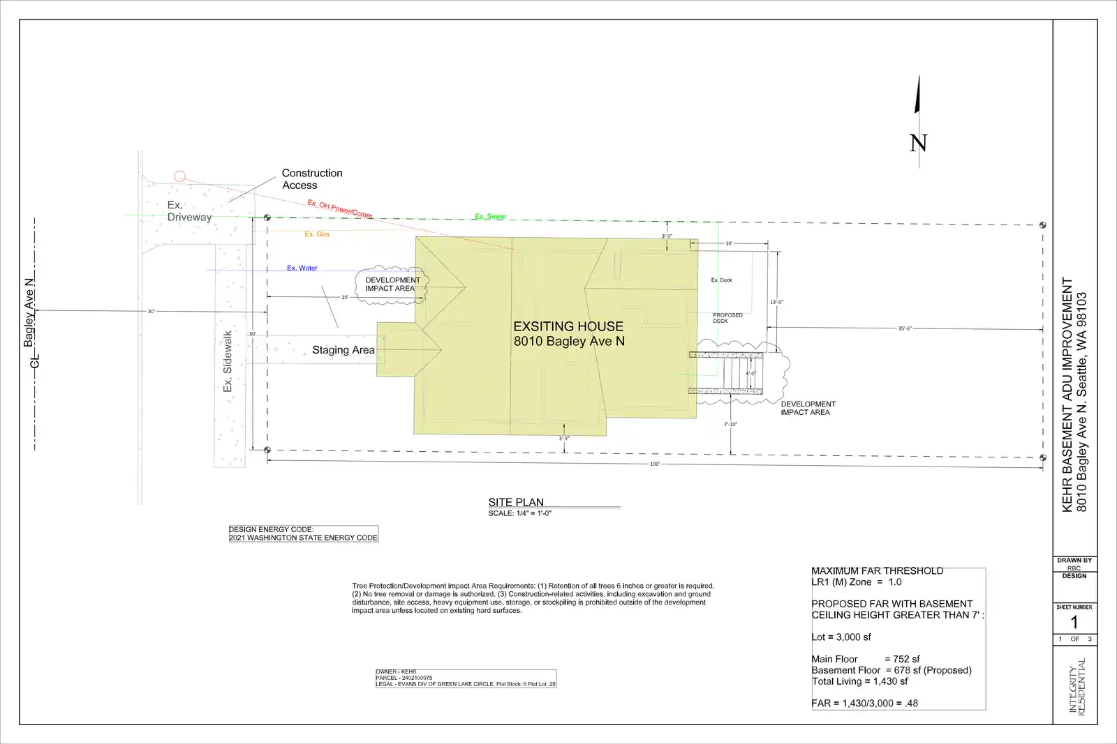 Site plan for 8010 Bagley Ave N