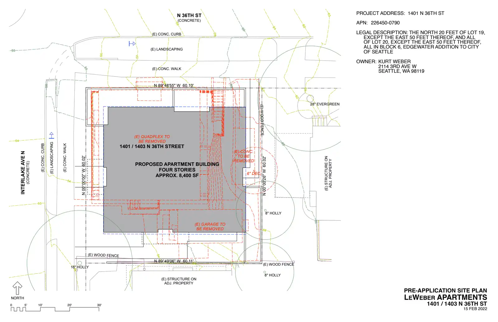 Site plan for 1401 N 36th St