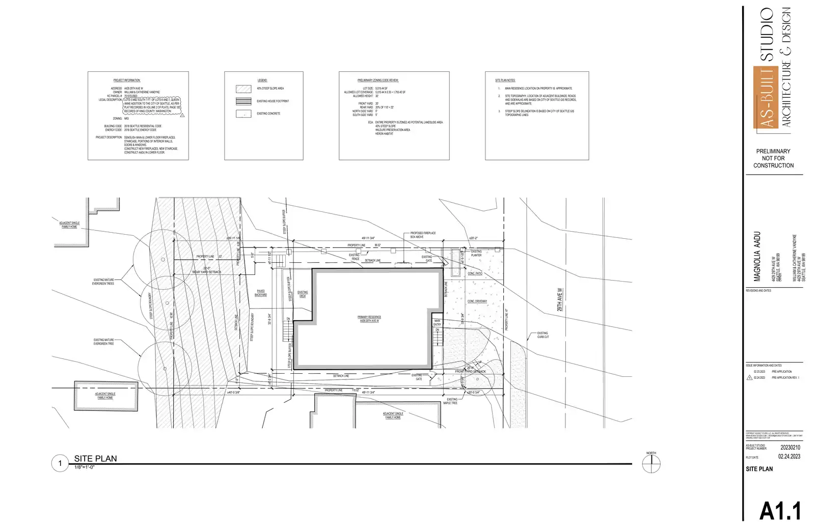 Site plan for 4429 29th Ave W
