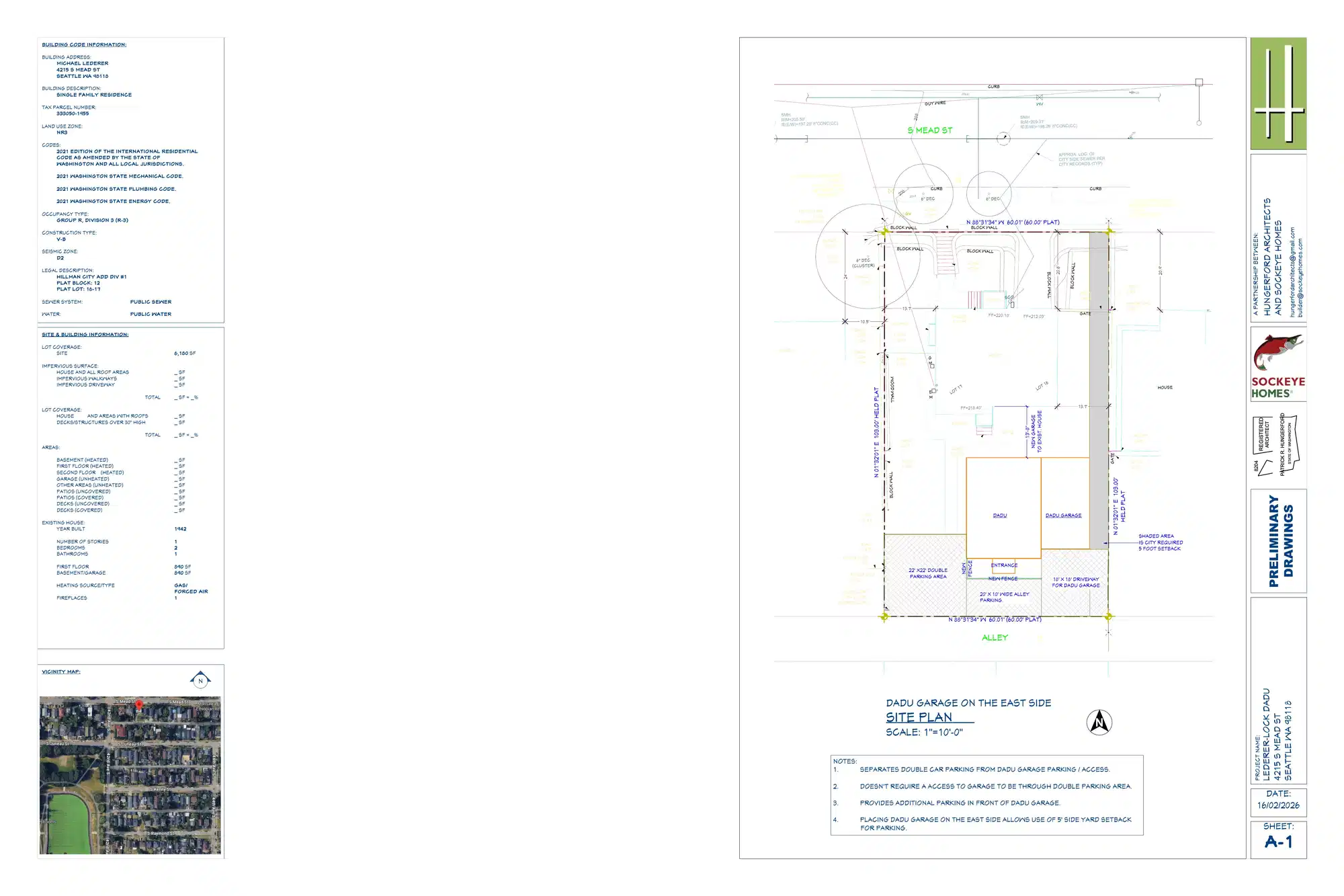 Site plan for 4215 S Mead St