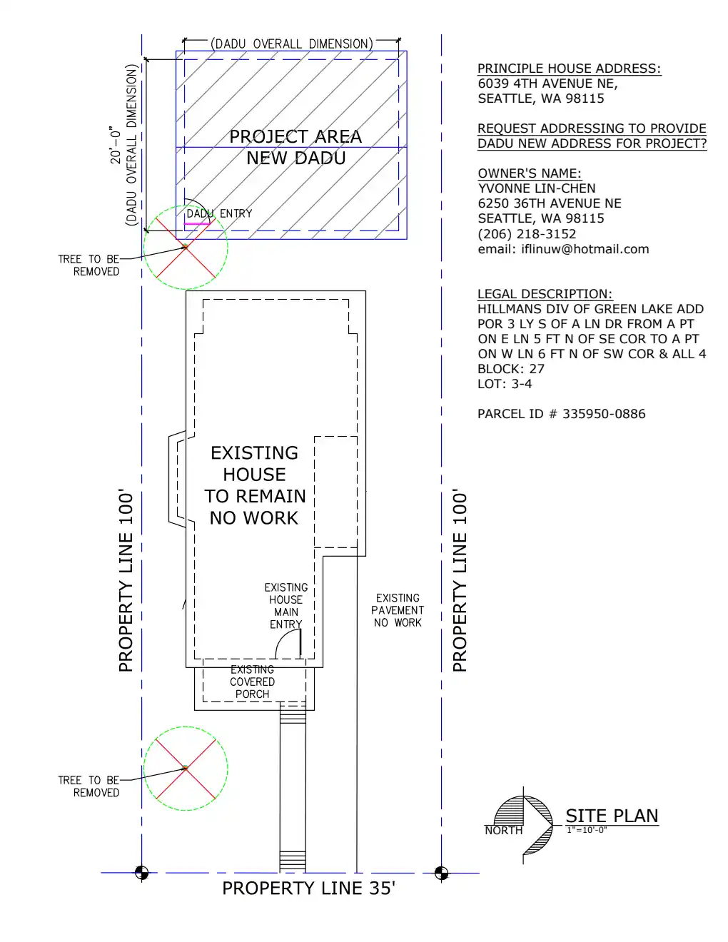 Site plan for 6039 4th Ave NE