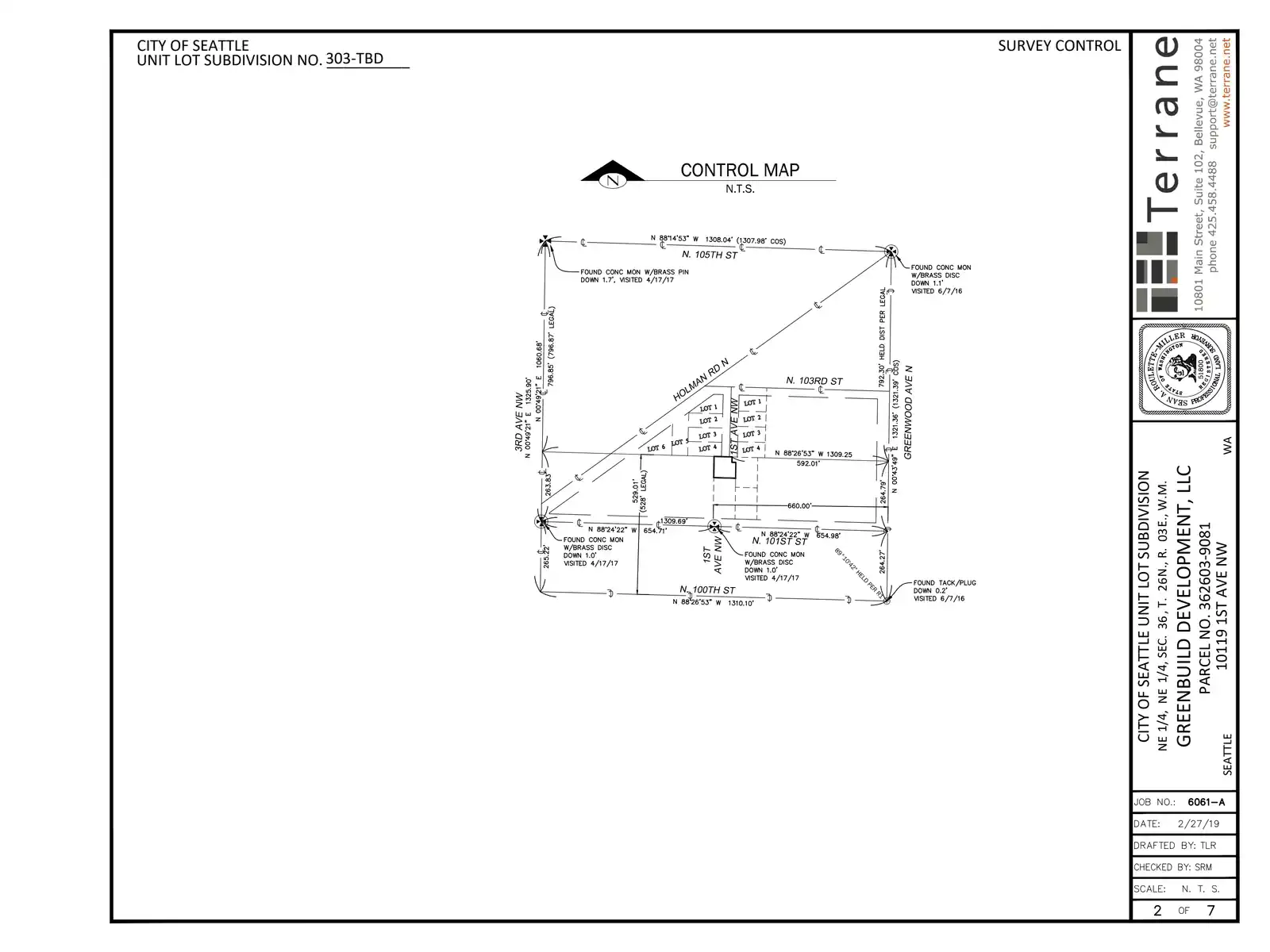Site plan for 10119 1st Ave NW
