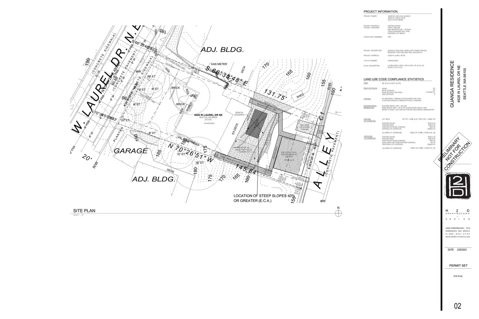Site plan for 4528 West Laurel Dr NE