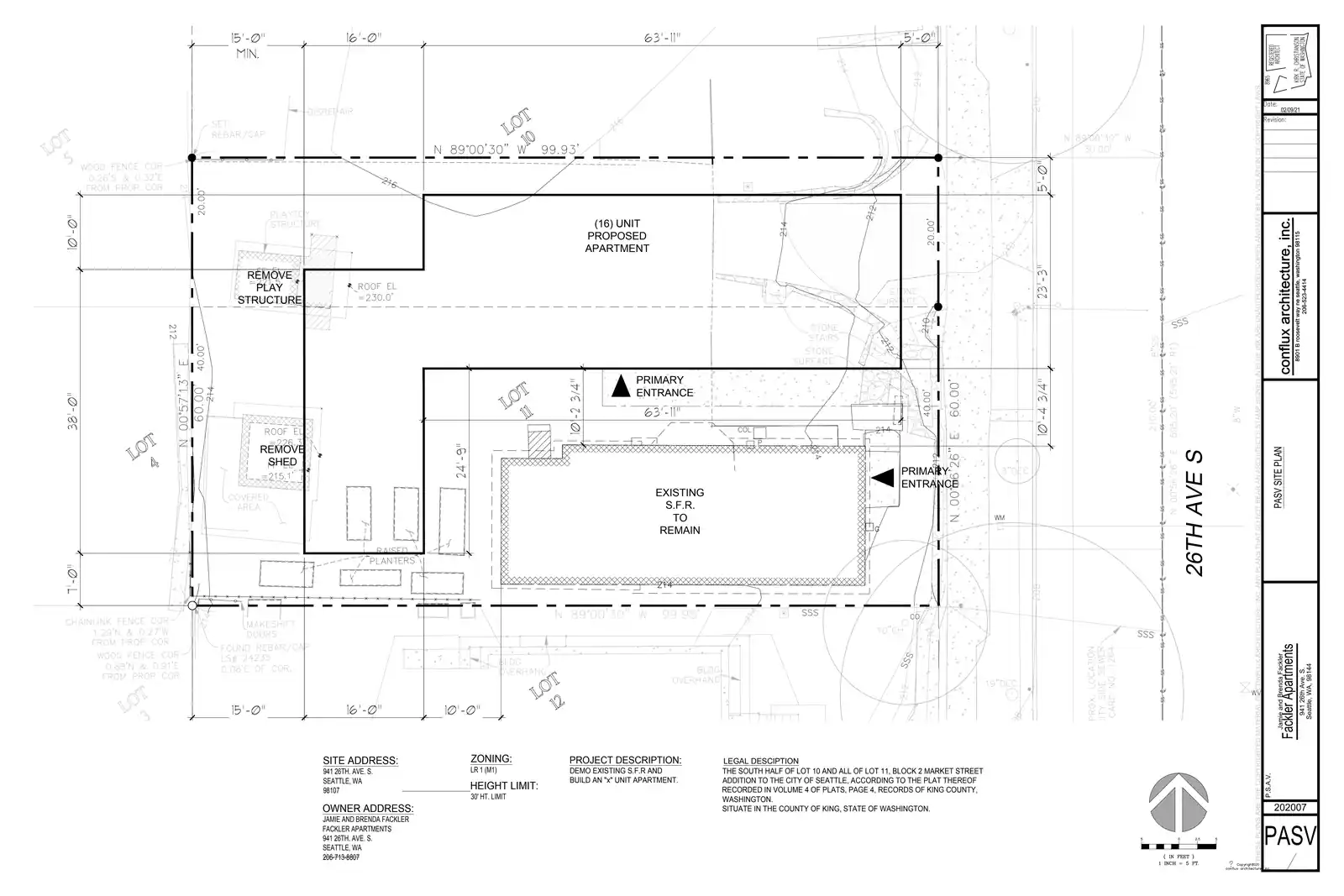 Site plan for 941 26th Ave S