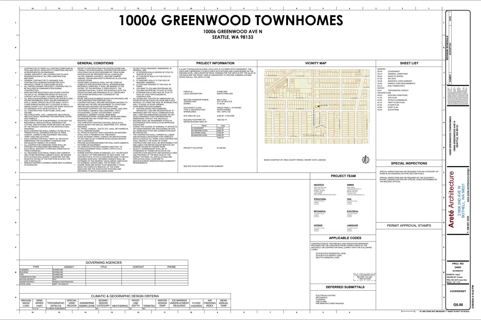 Site plan for 10006 Greenwood Ave N