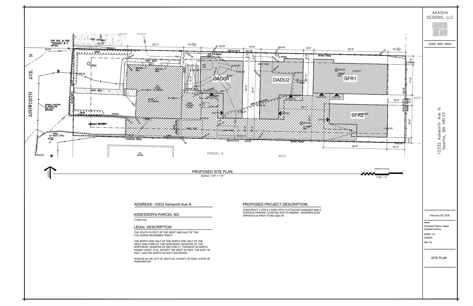 Site plan for 10332 Ashworth Ave N