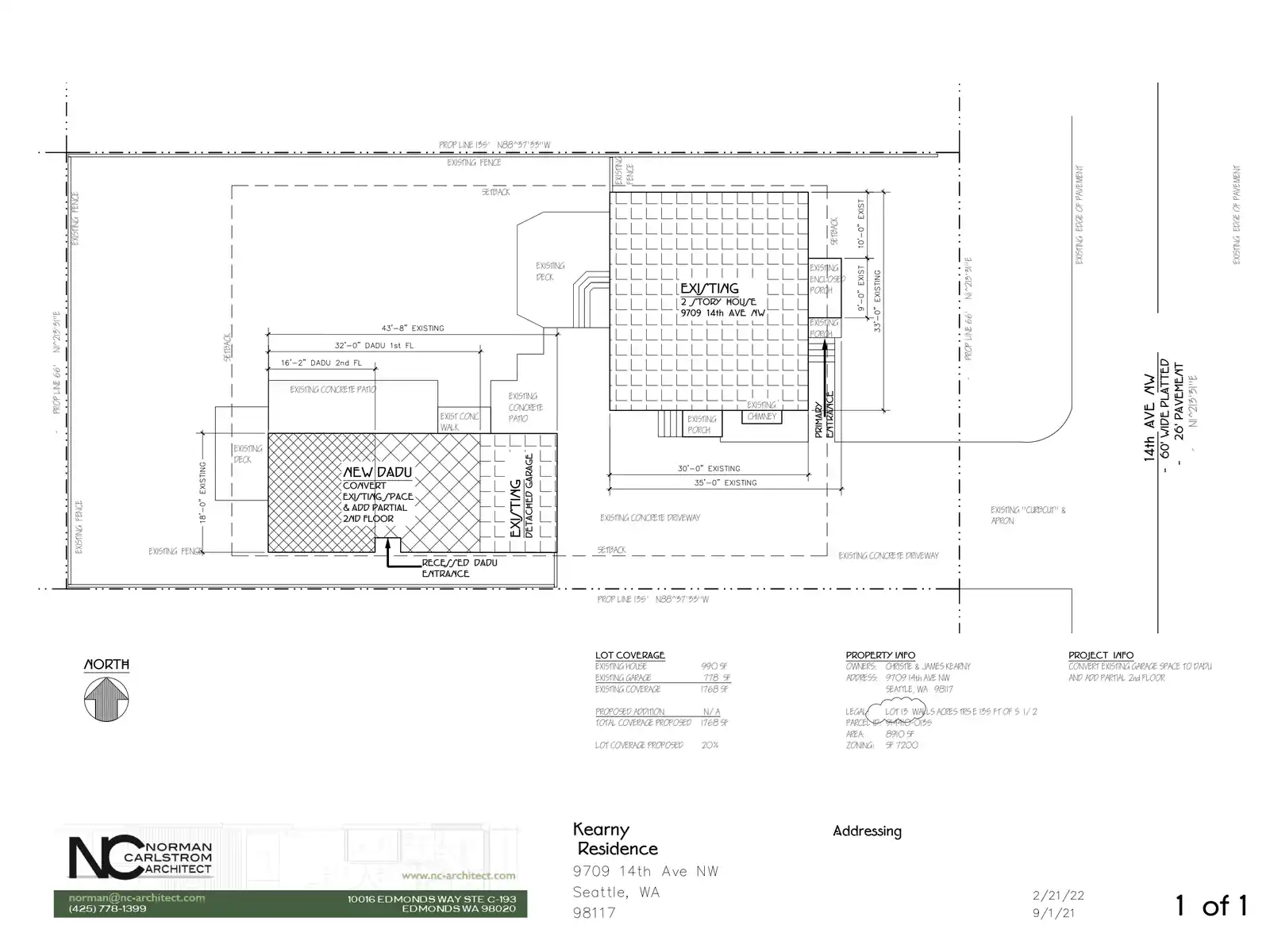 Site plan for 9707 14th Ave NW
