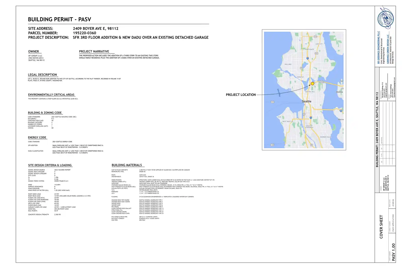 Site plan for 2409 Boyer Ave E