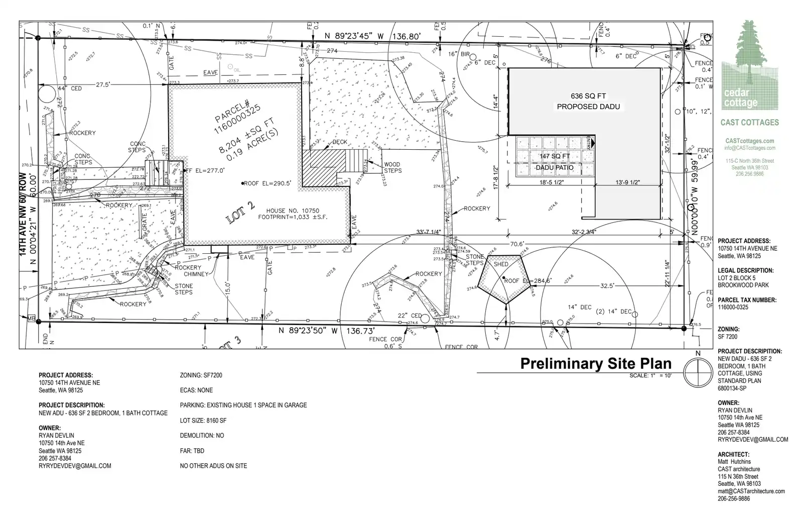 Site plan for 10750 14th Ave NE