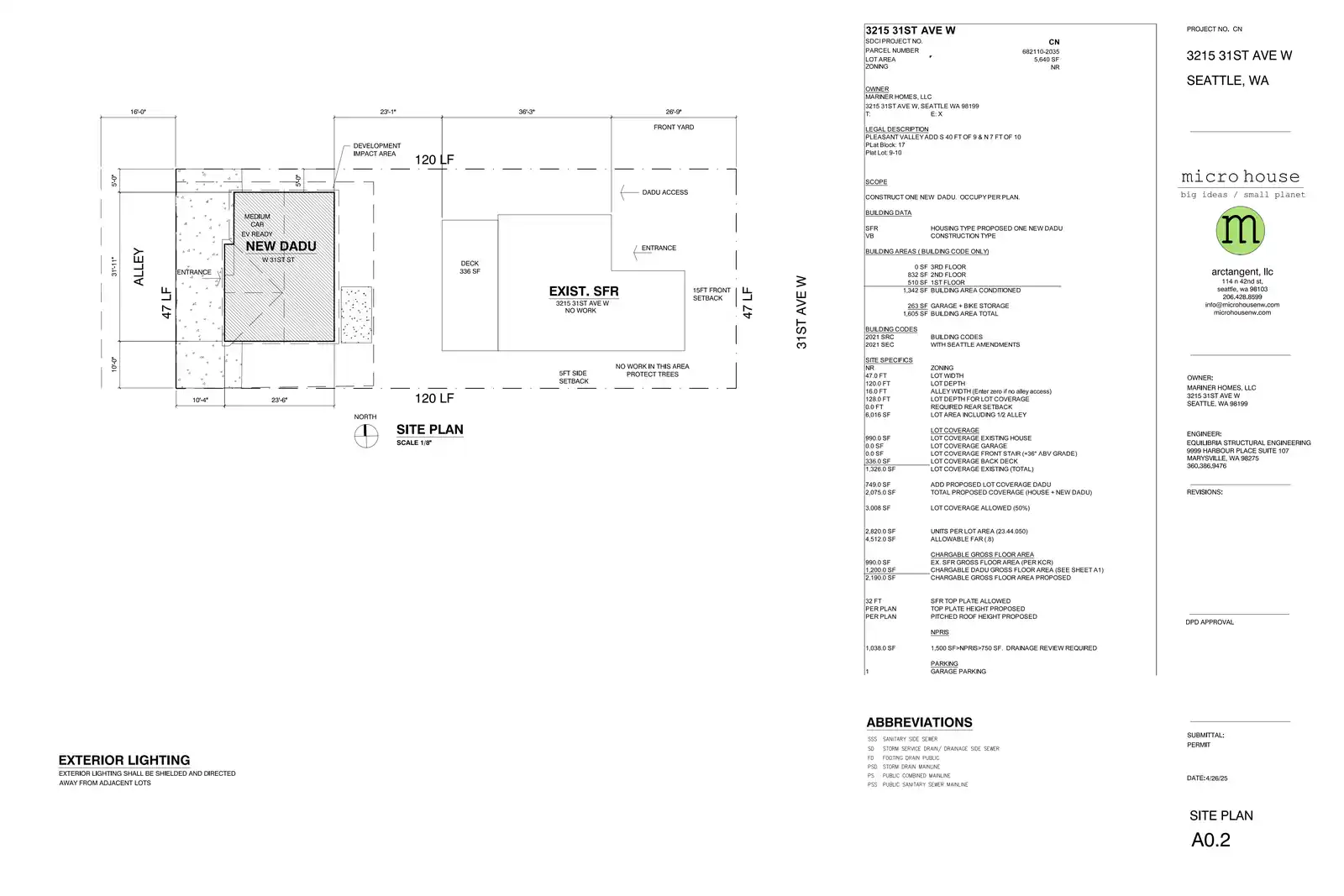 Site plan for 3217 31st Ave W