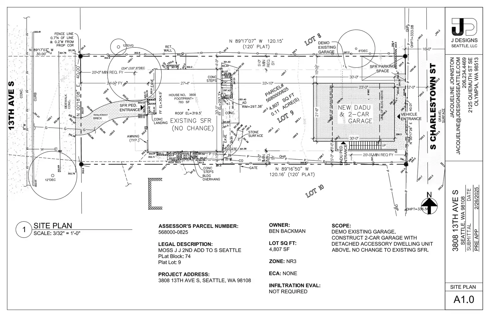 Site plan for 3810 13th Ave S