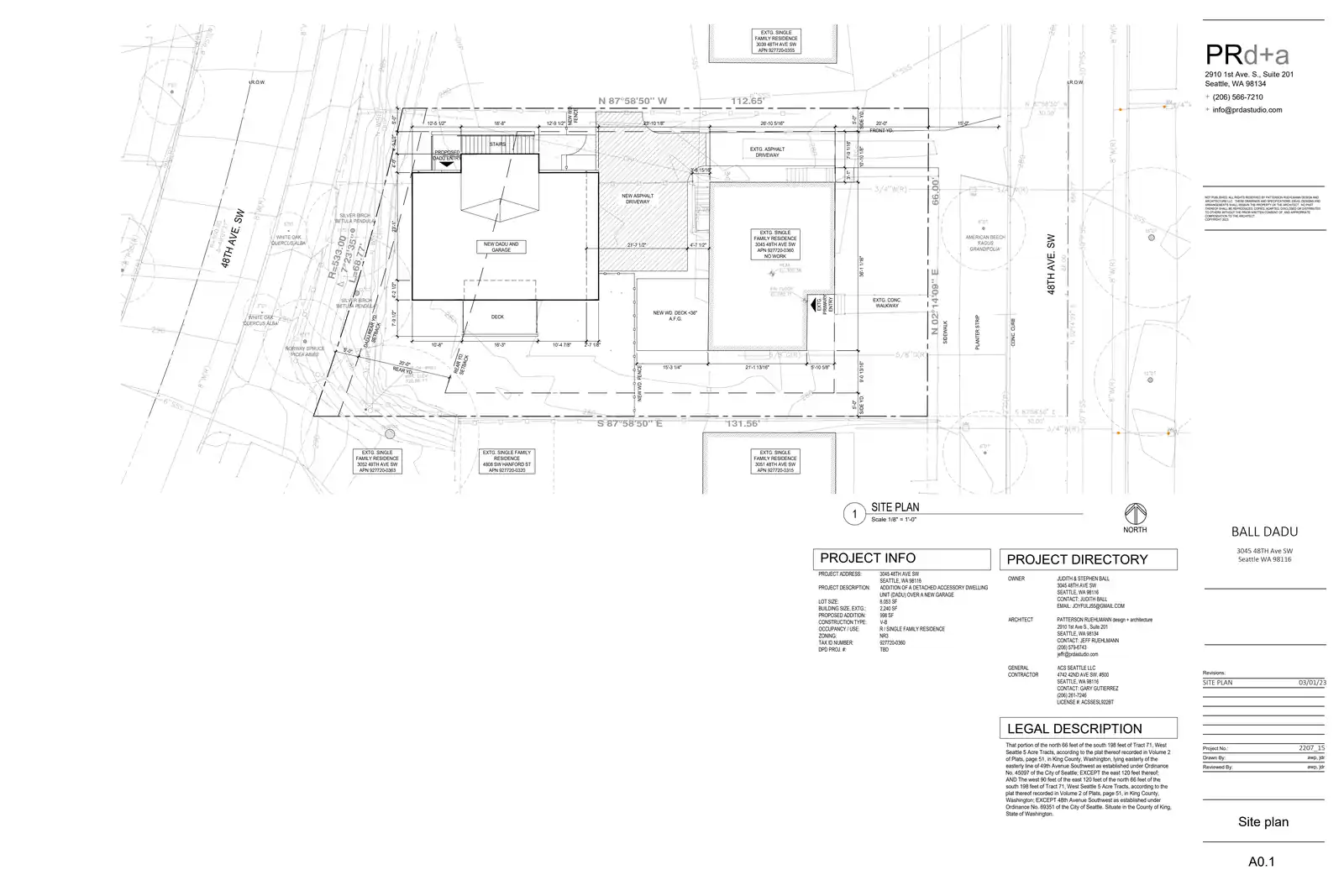 Site plan for 3045 48th Ave SW