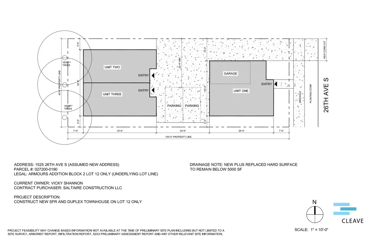 Site plan for 1525 26th Ave S