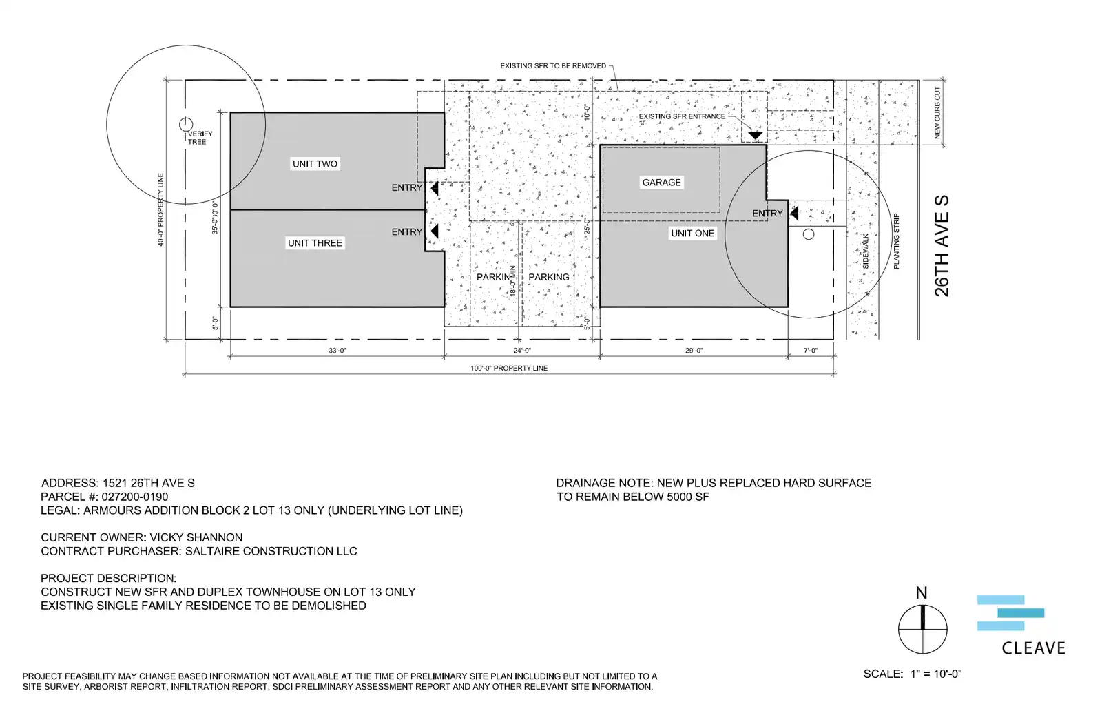 Site plan for 1521 26th Ave S