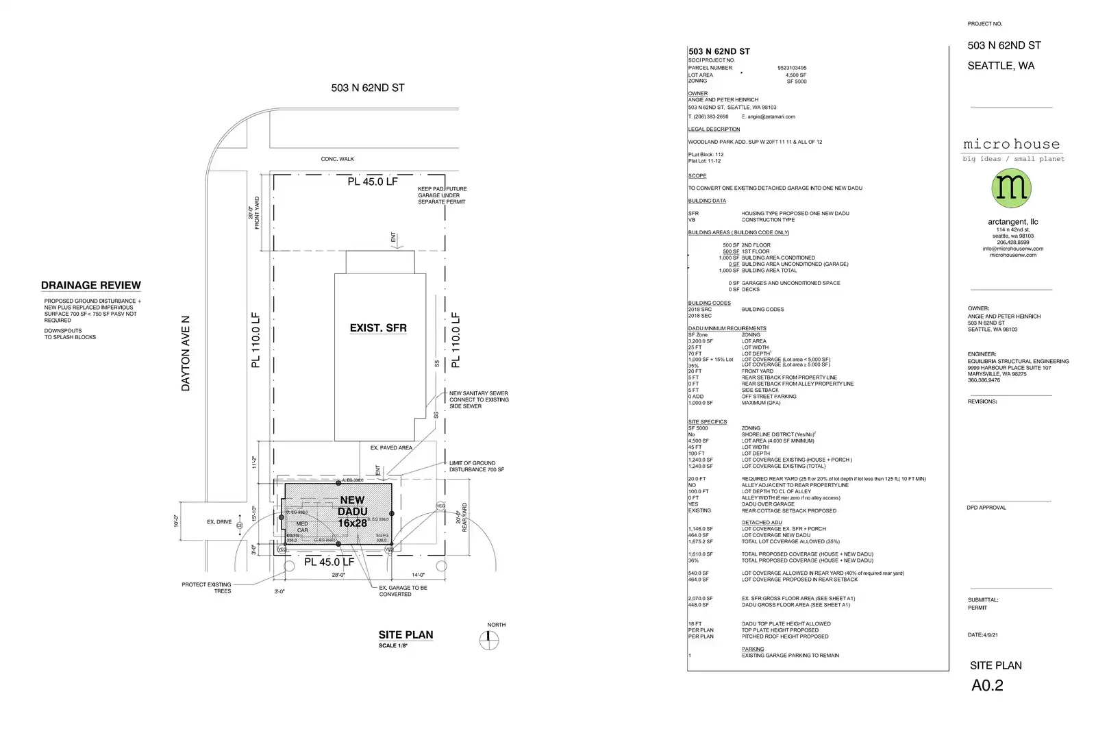 Site plan for 6110 Dayton Ave N