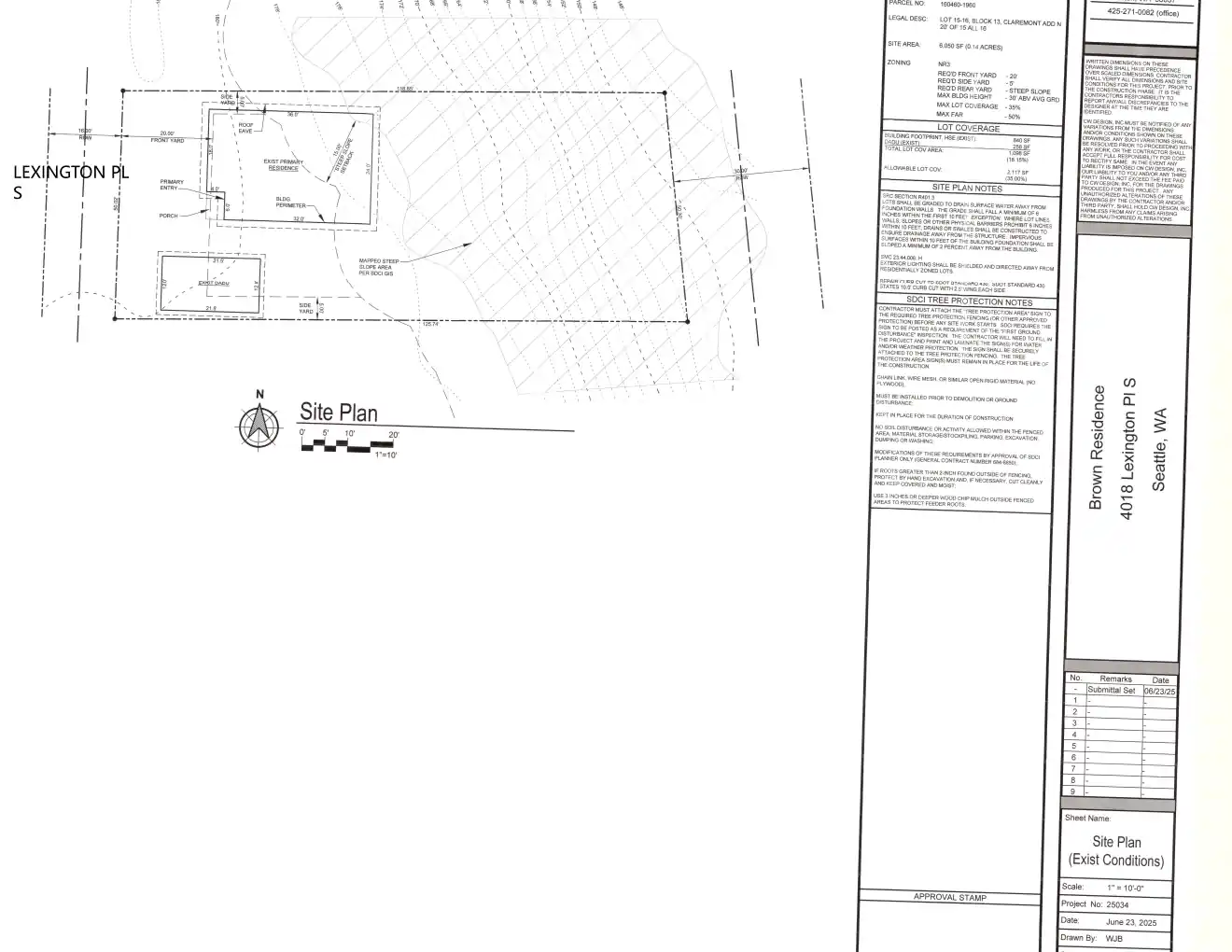 Site plan for 4018 Lexington Pl S