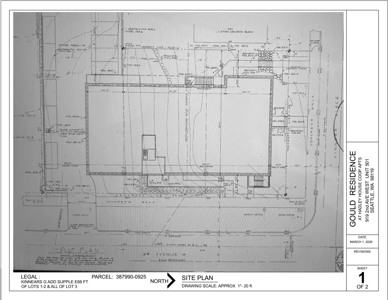 Site plan for 919 2nd Ave W