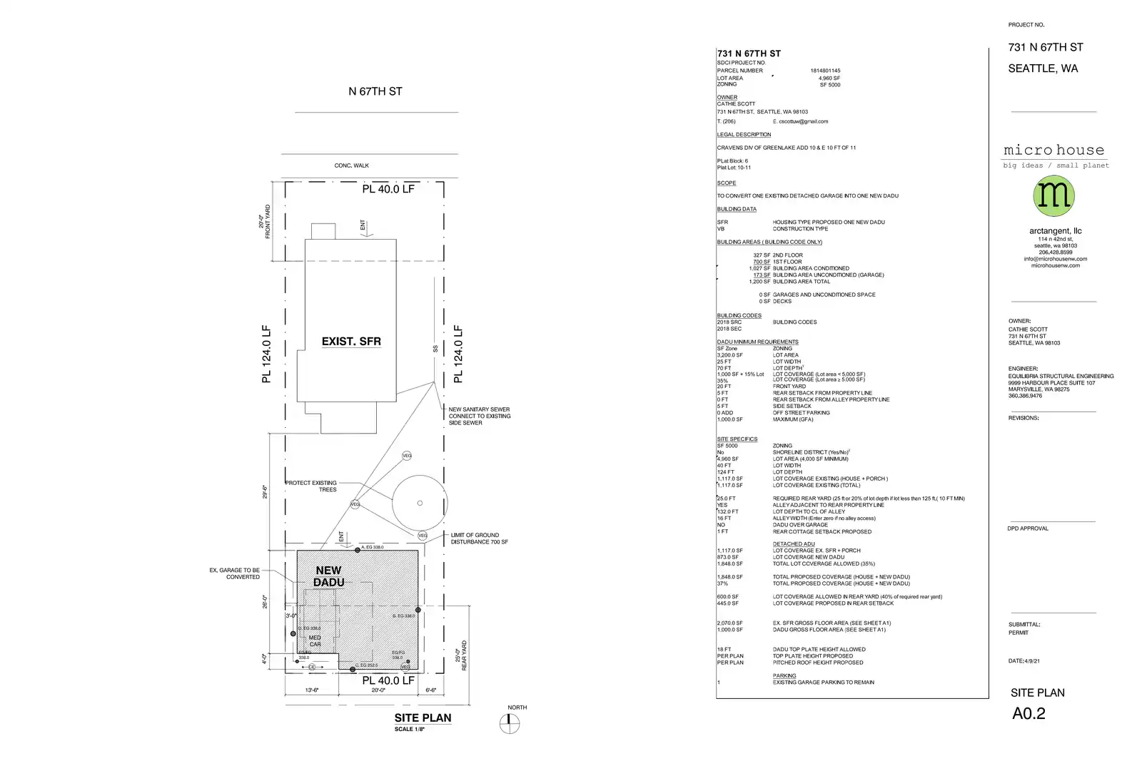 Site plan for 729 N 67th St